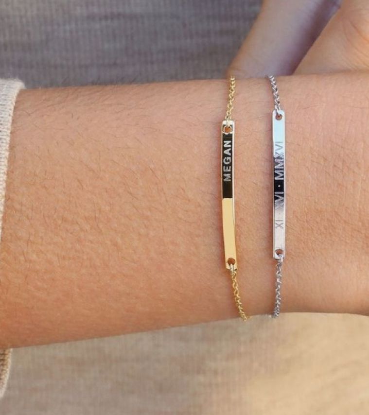 Pulseras marcadas a láser